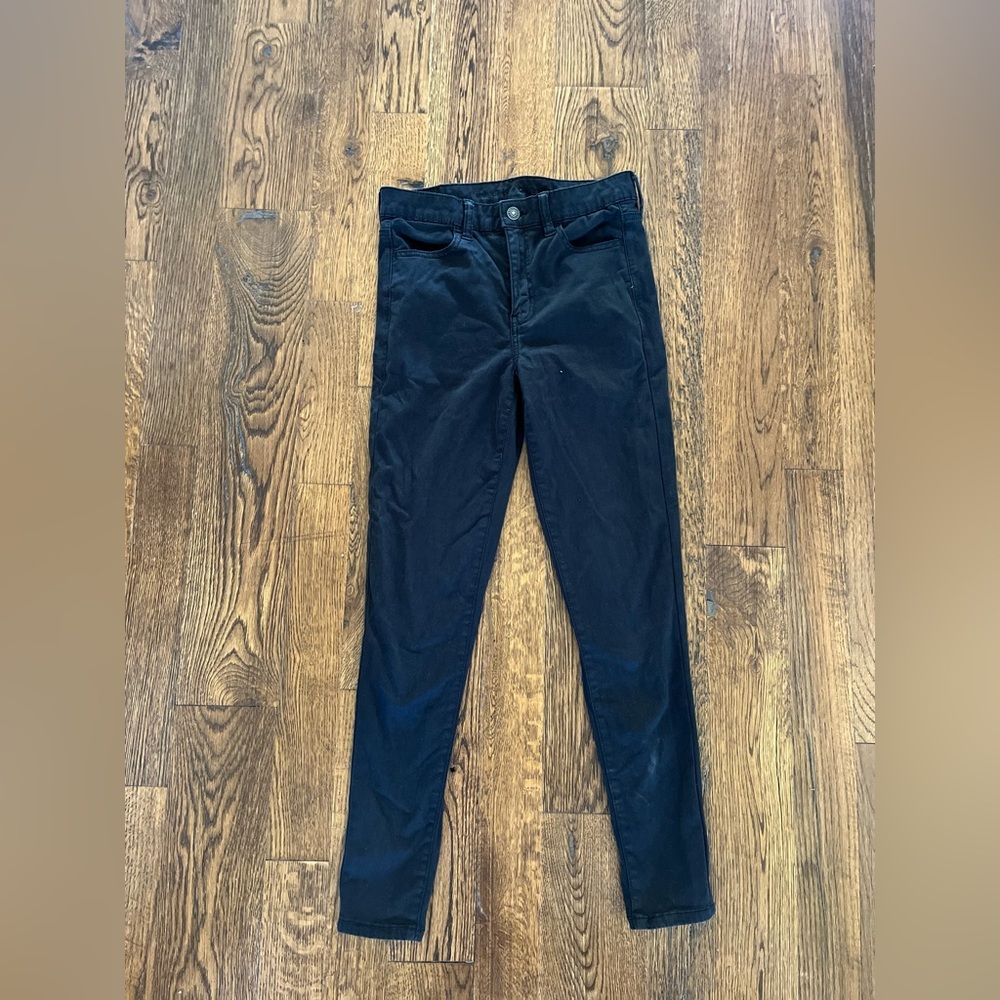American Eagle Black Super Hi-Rise Jegging
